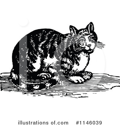 Royalty-Free (RF) Cat Clipart Illustration by Prawny Vintage - Stock Sample #1146039