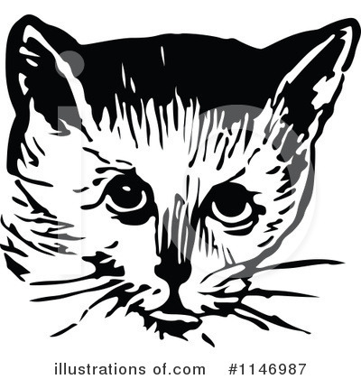 Royalty-Free (RF) Cat Clipart Illustration by Prawny Vintage - Stock Sample #1146987