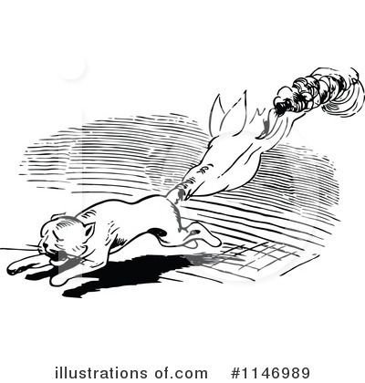 Royalty-Free (RF) Cat Clipart Illustration by Prawny Vintage - Stock Sample #1146989