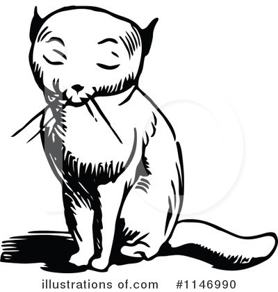 Royalty-Free (RF) Cat Clipart Illustration by Prawny Vintage - Stock Sample #1146990