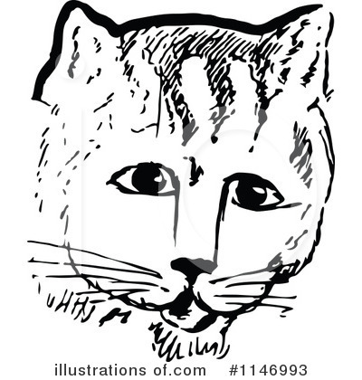 Royalty-Free (RF) Cat Clipart Illustration by Prawny Vintage - Stock Sample #1146993