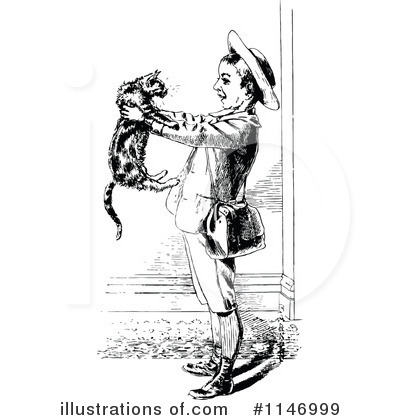 Royalty-Free (RF) Cat Clipart Illustration by Prawny Vintage - Stock Sample #1146999