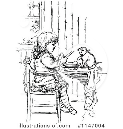Royalty-Free (RF) Cat Clipart Illustration by Prawny Vintage - Stock Sample #1147004