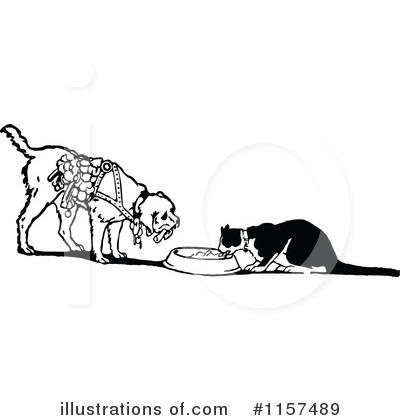 Royalty-Free (RF) Cat Clipart Illustration by Prawny Vintage - Stock Sample #1157489