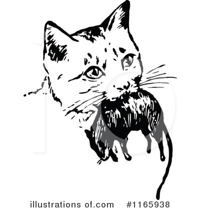 Royalty-Free (RF) Cat Clipart Illustration by Prawny Vintage - Stock Sample #1165938
