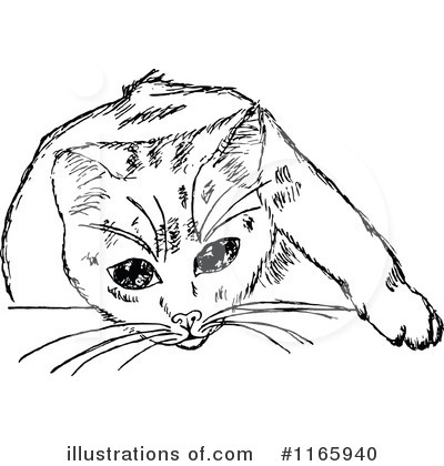 Royalty-Free (RF) Cat Clipart Illustration by Prawny Vintage - Stock Sample #1165940