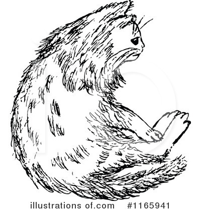 Royalty-Free (RF) Cat Clipart Illustration by Prawny Vintage - Stock Sample #1165941