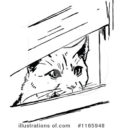 Royalty-Free (RF) Cat Clipart Illustration by Prawny Vintage - Stock Sample #1165948