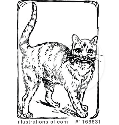 Royalty-Free (RF) Cat Clipart Illustration by Prawny Vintage - Stock Sample #1166631