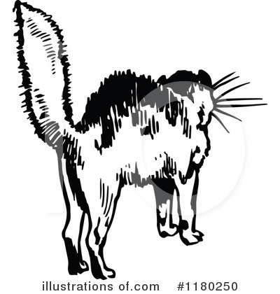Royalty-Free (RF) Cat Clipart Illustration by Prawny Vintage - Stock Sample #1180250