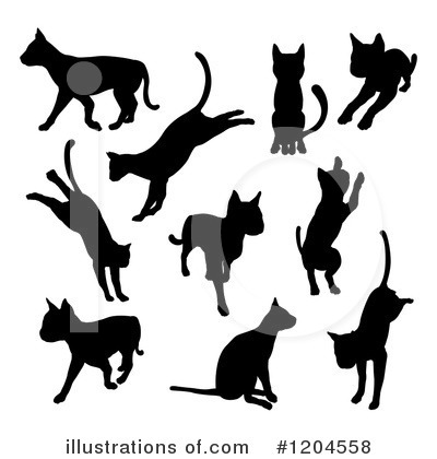 Royalty-Free (RF) Cat Clipart Illustration by AtStockIllustration - Stock Sample #1204558