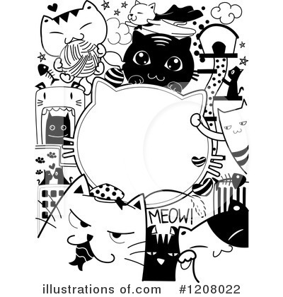 Royalty-Free (RF) Cat Clipart Illustration by BNP Design Studio - Stock Sample #1208022