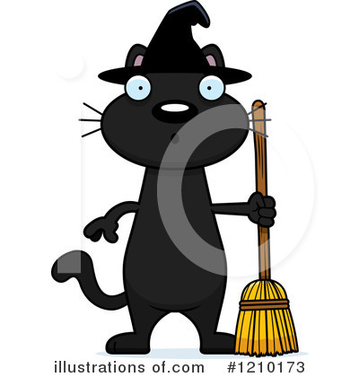 Witch Cat Clipart #1210173 by Cory Thoman