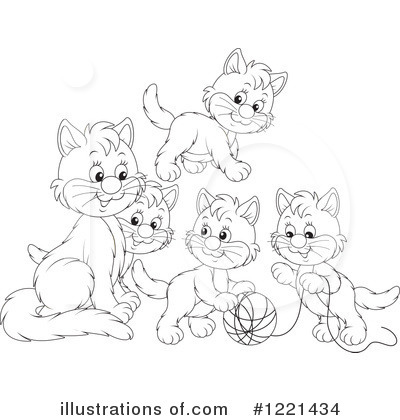 Royalty-Free (RF) Cat Clipart Illustration by Alex Bannykh - Stock Sample #1221434
