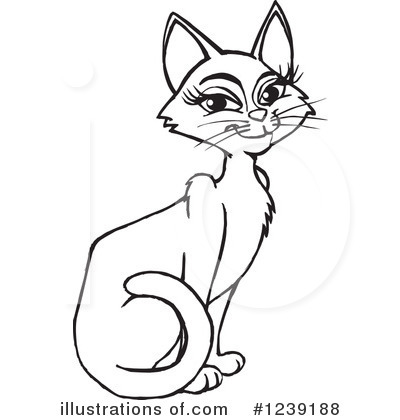 Royalty-Free (RF) Cat Clipart Illustration by Dennis Holmes Designs - Stock Sample #1239188
