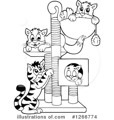 Royalty-Free (RF) Cat Clipart Illustration by visekart - Stock Sample #1266774