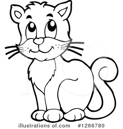 Royalty-Free (RF) Cat Clipart Illustration by visekart - Stock Sample #1266780