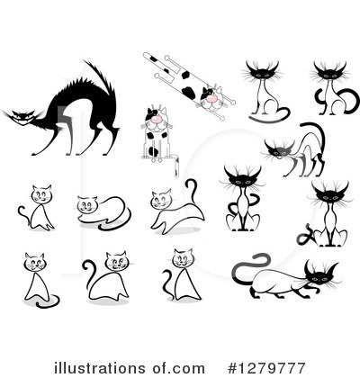 Siamese Cat Clipart #1279777 by Vector Tradition SM