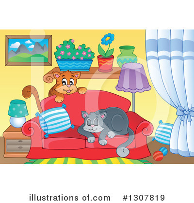 Royalty-Free (RF) Cat Clipart Illustration by visekart - Stock Sample #1307819