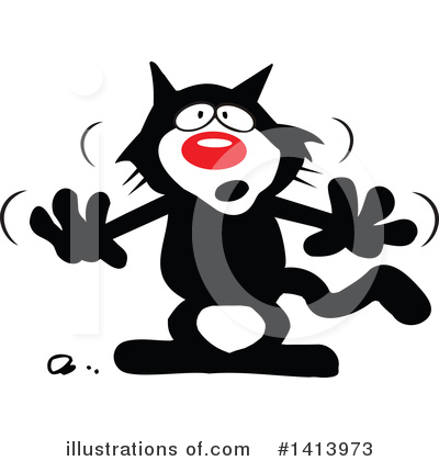 Black Cat Clipart #1413973 by Johnny Sajem
