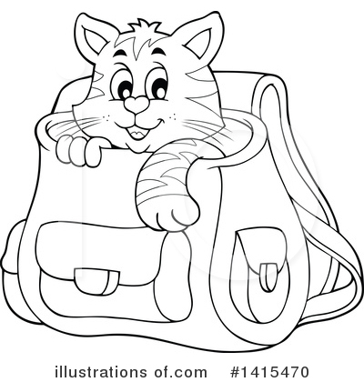 Royalty-Free (RF) Cat Clipart Illustration by visekart - Stock Sample #1415470