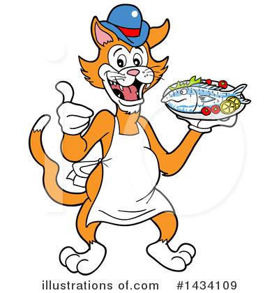 Royalty-Free (RF) Cat Clipart Illustration by LaffToon - Stock Sample #1434109