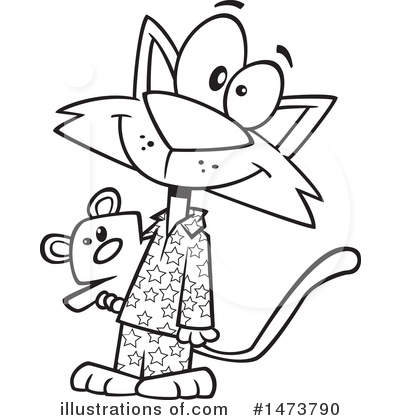 Royalty-Free (RF) Cat Clipart Illustration by toonaday - Stock Sample #1473790