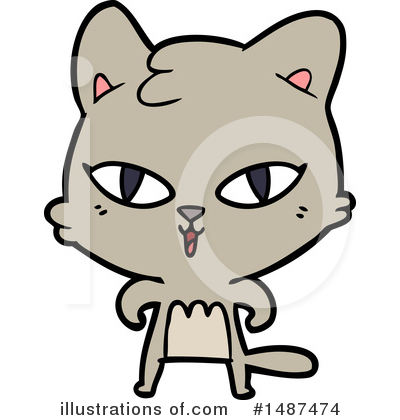 Royalty-Free (RF) Cat Clipart Illustration by lineartestpilot - Stock Sample #1487474