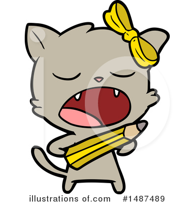 Royalty-Free (RF) Cat Clipart Illustration by lineartestpilot - Stock Sample #1487489