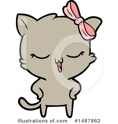 Royalty-Free (RF) Cat Clipart Illustration by lineartestpilot - Stock Sample #1487862