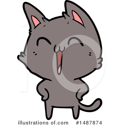 Royalty-Free (RF) Cat Clipart Illustration by lineartestpilot - Stock Sample #1487874
