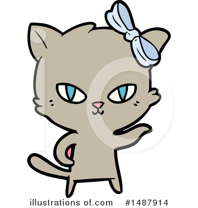 Royalty-Free (RF) Cat Clipart Illustration by lineartestpilot - Stock Sample #1487914