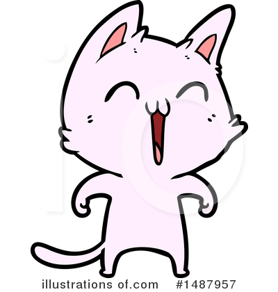 Royalty-Free (RF) Cat Clipart Illustration by lineartestpilot - Stock Sample #1487957