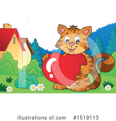 Royalty-Free (RF) Cat Clipart Illustration by visekart - Stock Sample #1519113