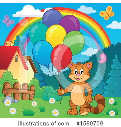Royalty-Free (RF) Cat Clipart Illustration by visekart - Stock Sample #1580709