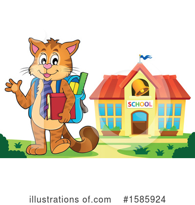 Royalty-Free (RF) Cat Clipart Illustration by visekart - Stock Sample #1585924