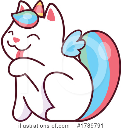 Unicorn Cat Clipart #1789791 by Vector Tradition SM