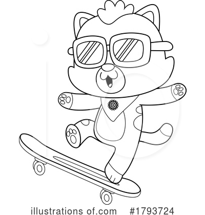 Skateboard Clipart #1793724 by Hit Toon