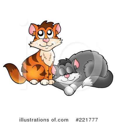 Royalty-Free (RF) Cat Clipart Illustration by visekart - Stock Sample #221777
