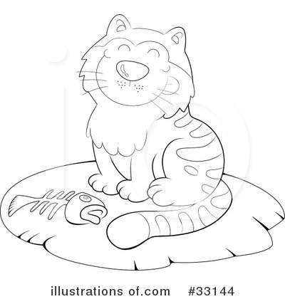 Royalty-Free (RF) Cat Clipart Illustration by YUHAIZAN YUNUS - Stock Sample #33144
