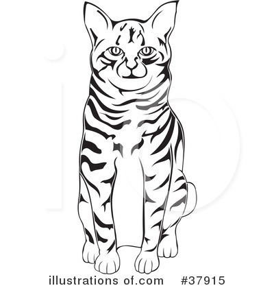 Royalty-Free (RF) Cat Clipart Illustration by David Rey - Stock Sample #37915