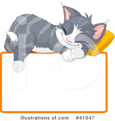 Royalty-Free (RF) Cat Clipart Illustration by Pushkin - Stock Sample #41047