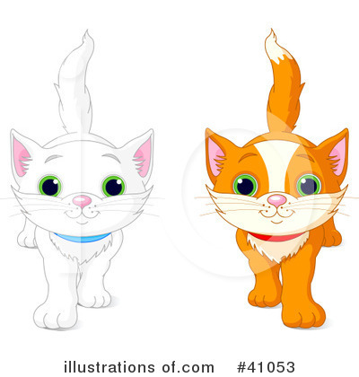 Royalty-Free (RF) Cat Clipart Illustration by Pushkin - Stock Sample #41053