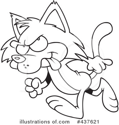 Royalty-Free (RF) Cat Clipart Illustration by toonaday - Stock Sample #437621