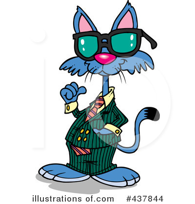 Royalty-Free (RF) Cat Clipart Illustration by toonaday - Stock Sample #437844
