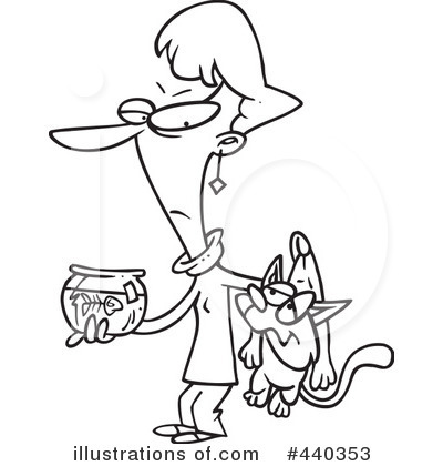 Royalty-Free (RF) Cat Clipart Illustration by toonaday - Stock Sample #440353