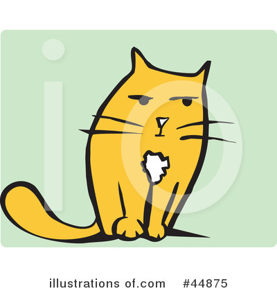 Royalty-Free (RF) Cat Clipart Illustration by xunantunich - Stock Sample #44875