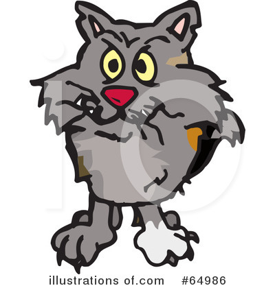 Royalty-Free (RF) Cat Clipart Illustration by Dennis Holmes Designs - Stock Sample #64986