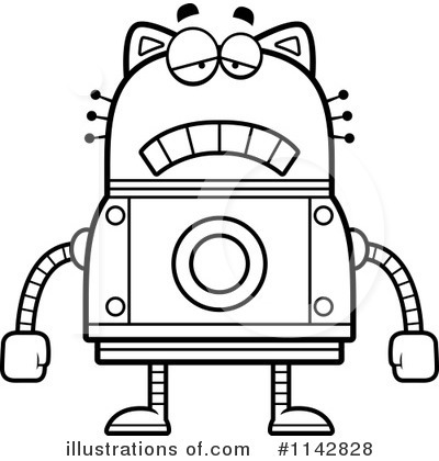 Royalty-Free (RF) Cat Robot Clipart Illustration by Cory Thoman - Stock Sample #1142828