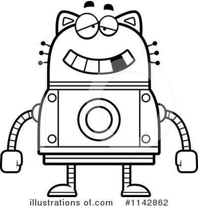 Royalty-Free (RF) Cat Robot Clipart Illustration by Cory Thoman - Stock Sample #1142862